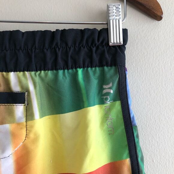 Hurley Phantom Sporty Athleisure Rainbow Mini Short Board Shorts Black - Picture 9 of 12